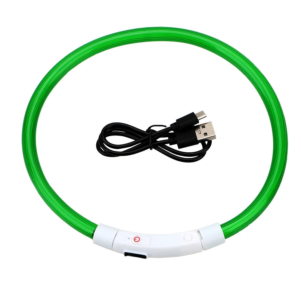 USB Rechargeable Fiber Optic Collar