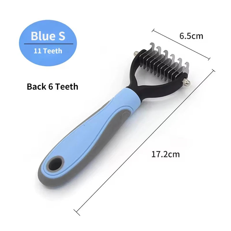 Pet Deshedding Brush Dog Cat Grooming Comb, Undercoat Fur Remover Knot Cutter Tool for Puppy Shedding Hair Removal Pet Supplies