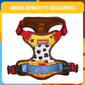 Comfortable Breathable Mesh-Lined Printed Pet Harness with Anti-Burst, Anti-Escape Features and Reflective Dog Harness