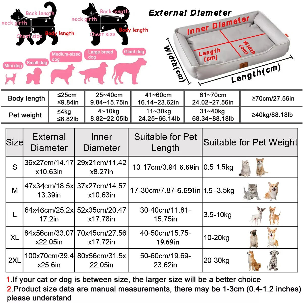 Four Season Square Dog Bed