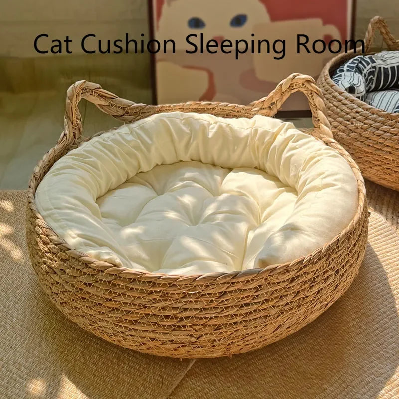Handmade Vine Woven Cat Bed