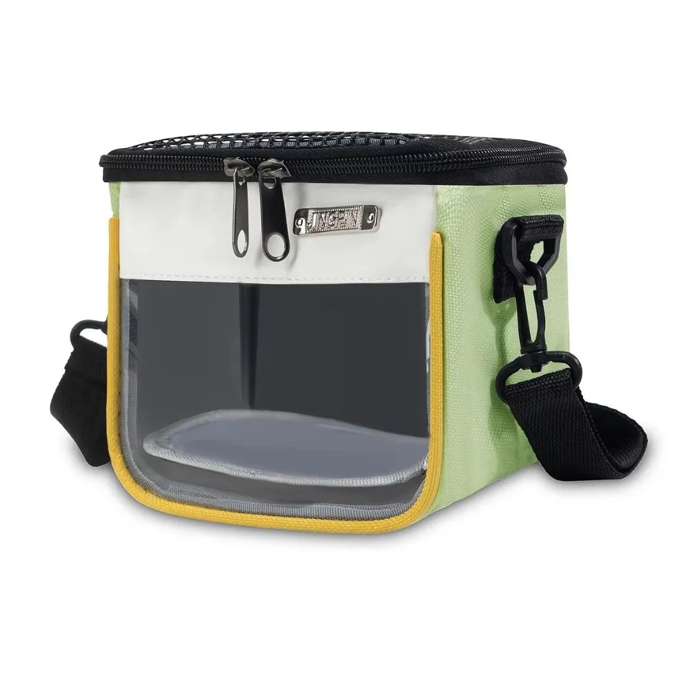 Breathable Small Pet Carrier Bag Ventilated Portable Hamster Shoulder Bag Lightweight Adjustable Squirrel Carrier Bag
