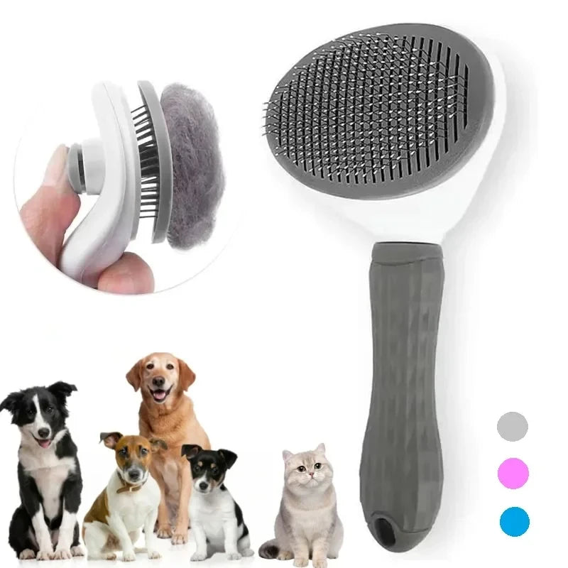 Pet Dog Brush Cat Comb esSelf Cleaning Pet Hair Remover Brush For Dogs Cats Grooming Tools Pets Dematting Comb Dogs Accessori