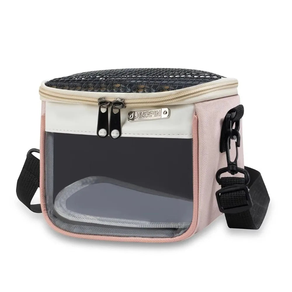 Breathable Small Pet Carrier Bag Ventilated Portable Hamster Shoulder Bag Lightweight Adjustable Squirrel Carrier Bag