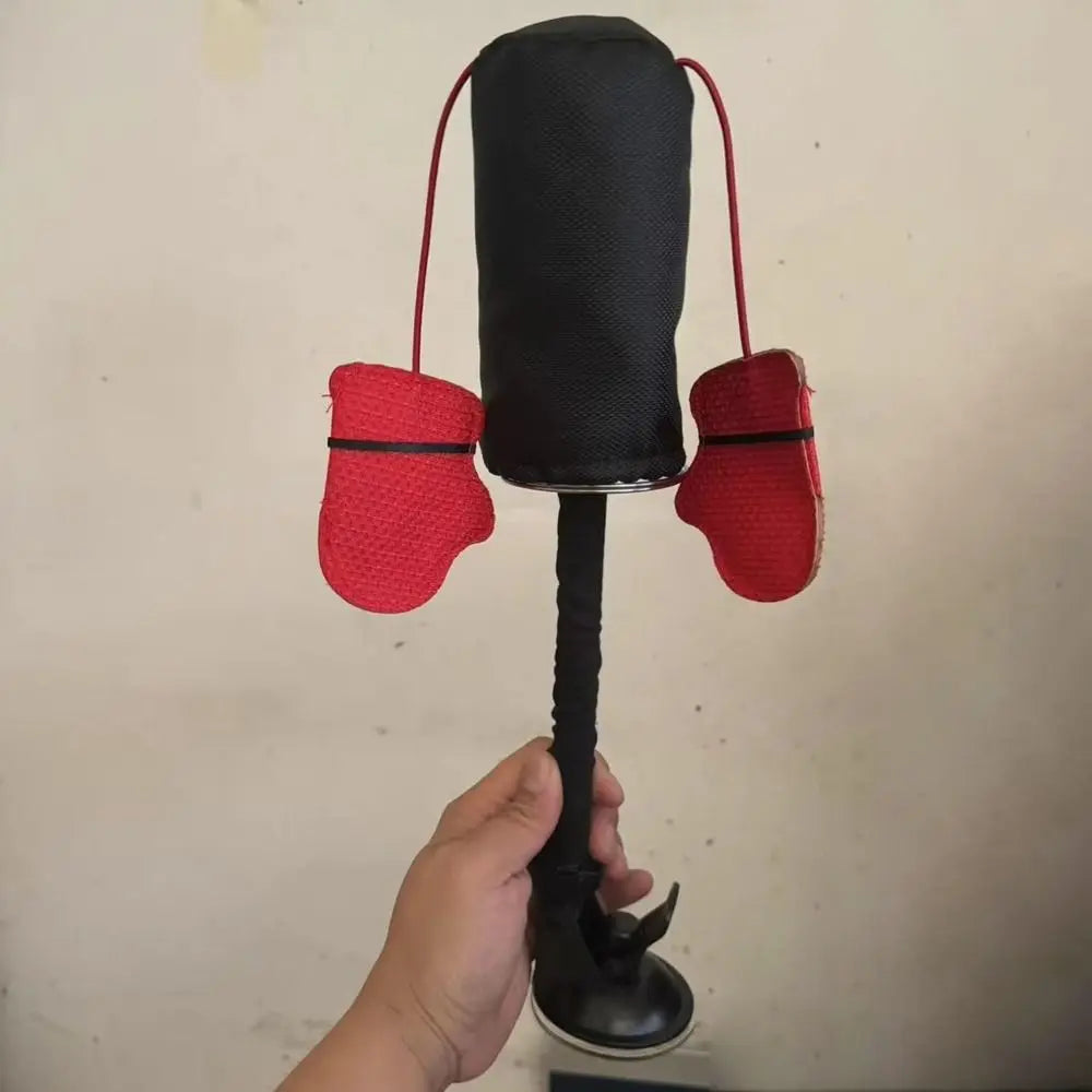 Suction Cup Base Cat Boxing Toy Self-standing Spring Loaded Pet Scratching Toy Bite Resistant Scratch Resistant Cat Punching Bag