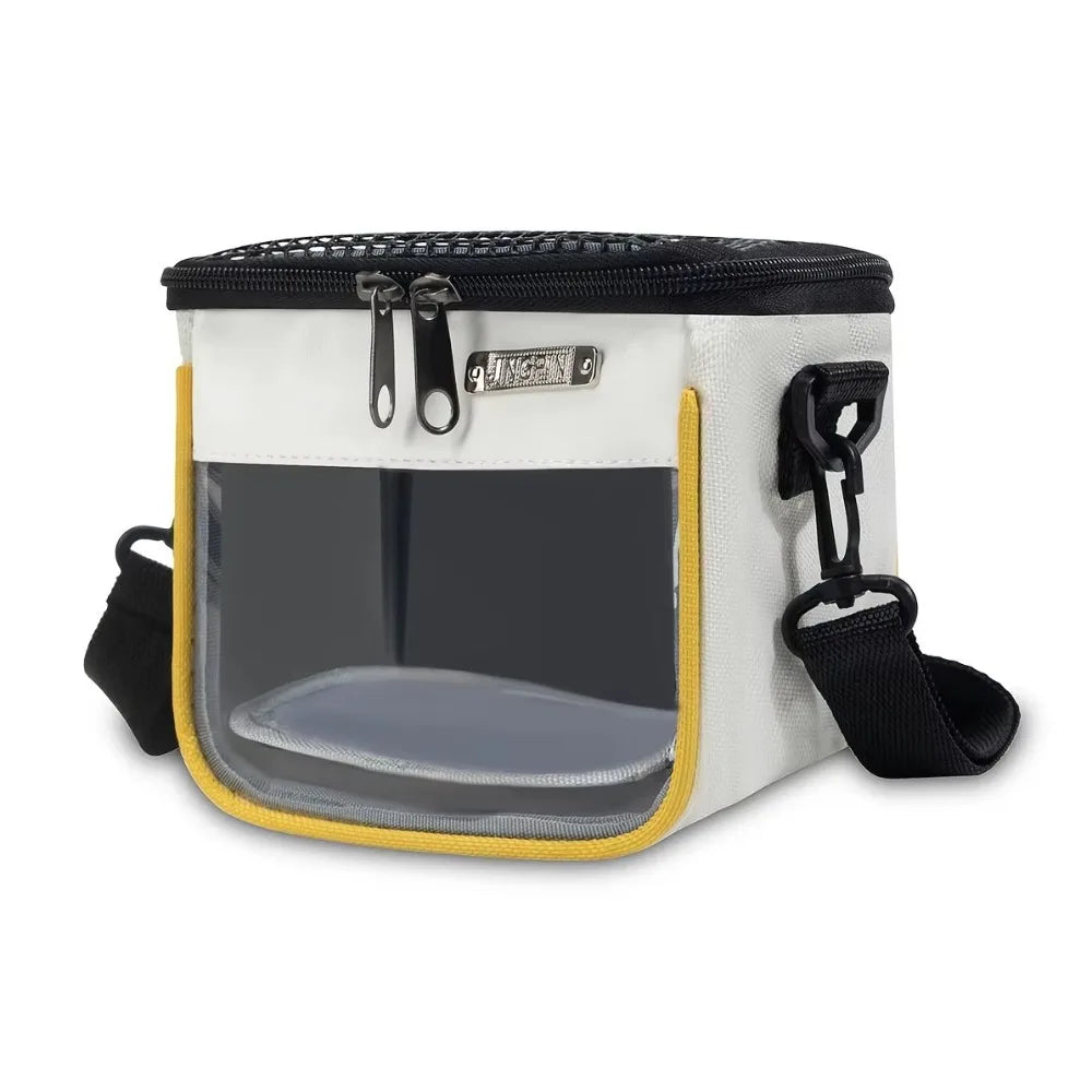 Breathable Small Pet Carrier Bag Ventilated Portable Hamster Shoulder Bag Lightweight Adjustable Squirrel Carrier Bag