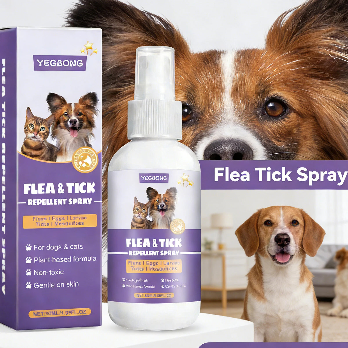 Yegbong Flea Tick Repellent Spray