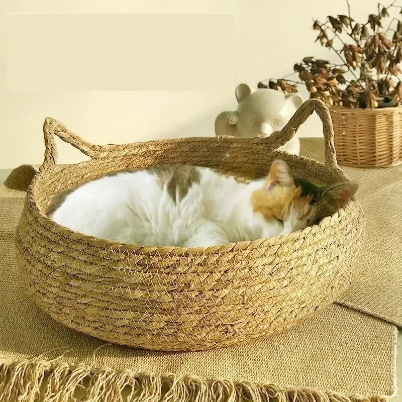 Handmade Vine Woven Cat Bed