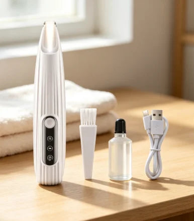 HTMCK Wireless Pet Hair Trimmer with LED, Low Noise Waterproof Grooming Clipper for Dogs & Cats