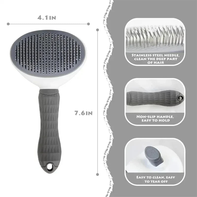 Pet Dog Brush Cat Comb esSelf Cleaning Pet Hair Remover Brush For Dogs Cats Grooming Tools Pets Dematting Comb Dogs Accessori