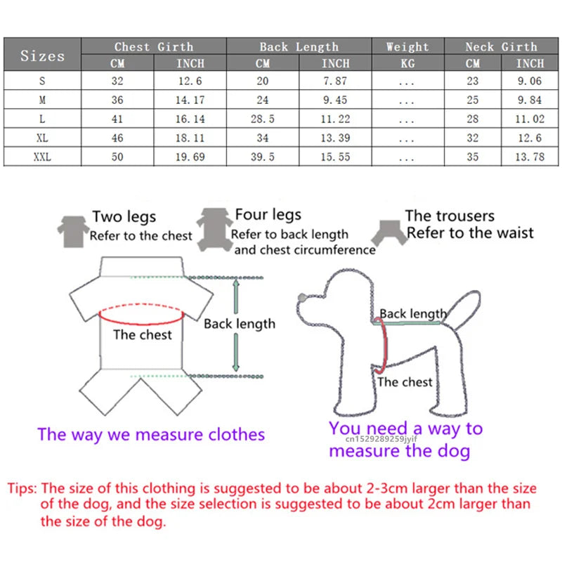 Autumn Winter Pet Clothes