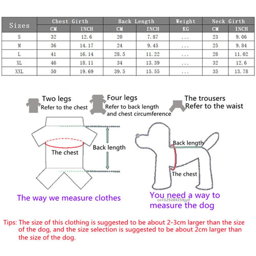 Autumn Winter Pet Clothes