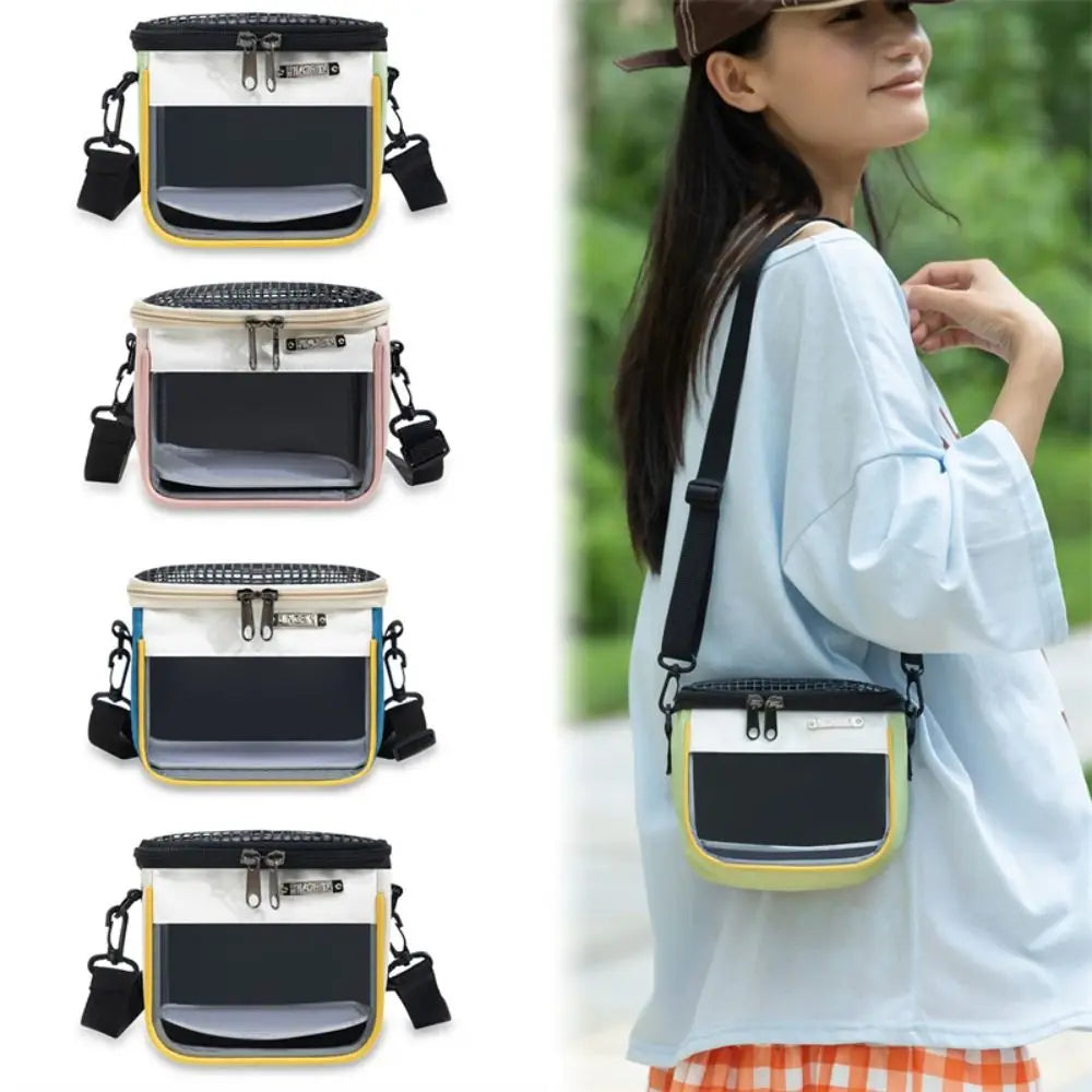 Breathable Small Pet Carrier Bag Ventilated Portable Hamster Shoulder Bag Lightweight Adjustable Squirrel Carrier Bag