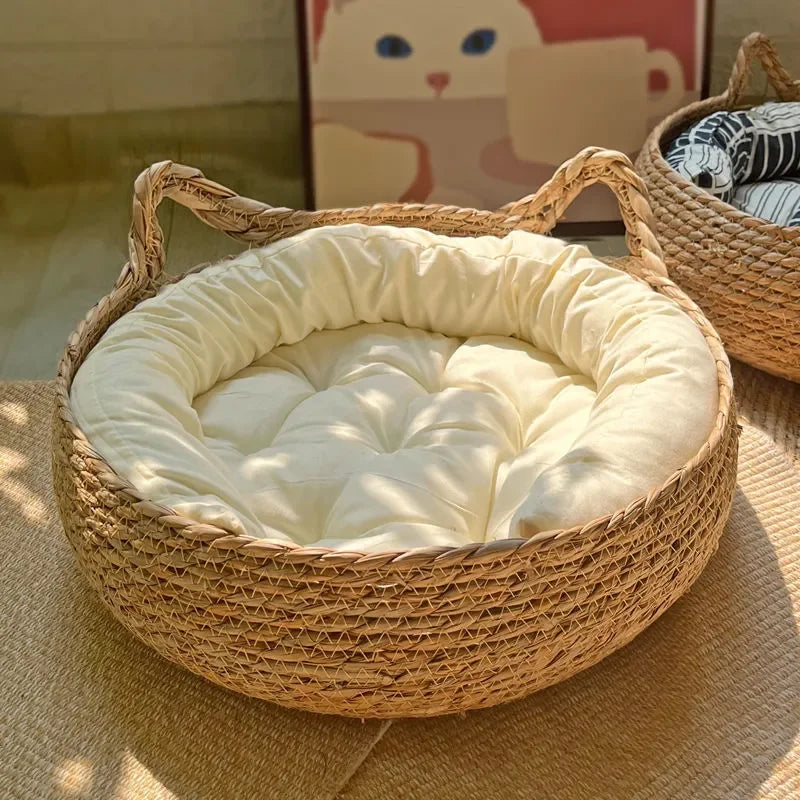 Handmade Vine Woven Cat Bed