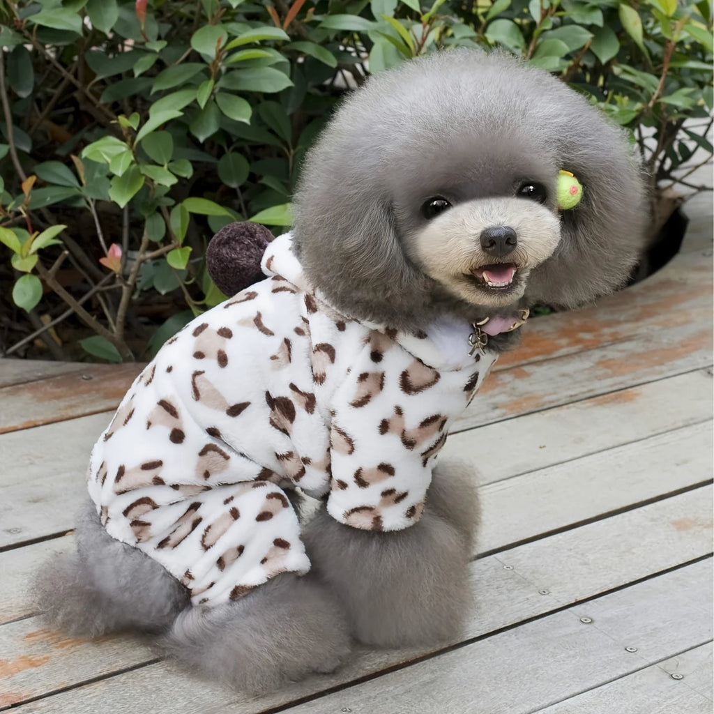 Leopard Print Four-legged Dog Coat