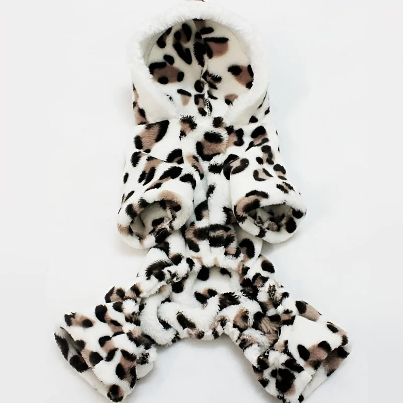 Leopard Print Four-legged Dog Coat