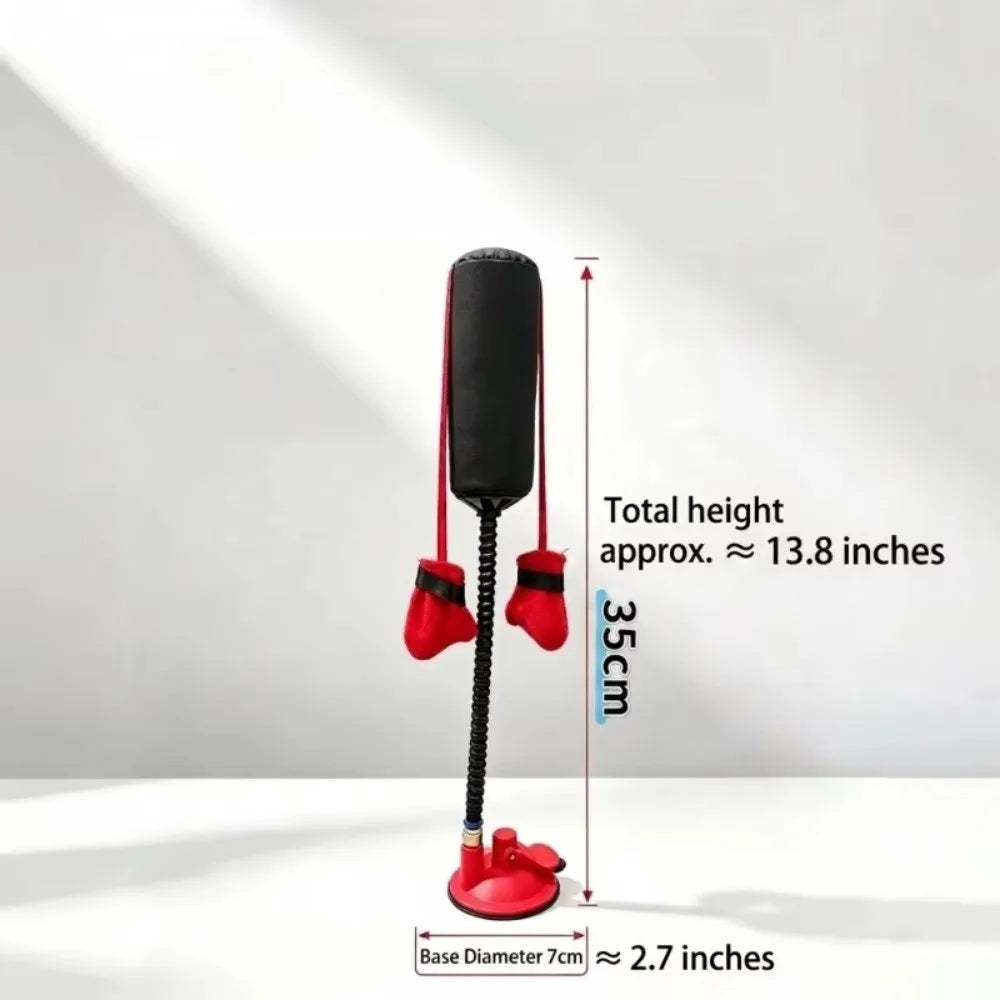 Suction Cup Base Cat Boxing Toy Self-standing Spring Loaded Pet Scratching Toy Bite Resistant Scratch Resistant Cat Punching Bag
