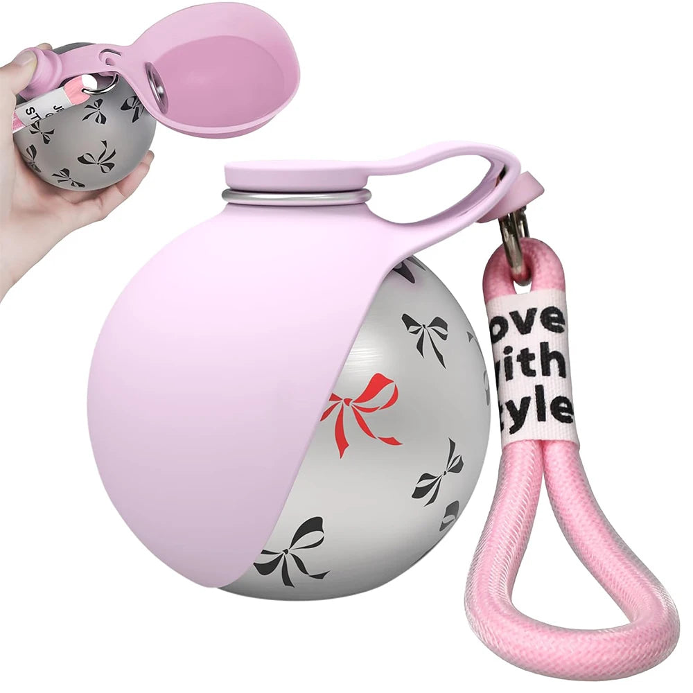 Pet Water Dispenser with Silicone Bowl for Small Dog