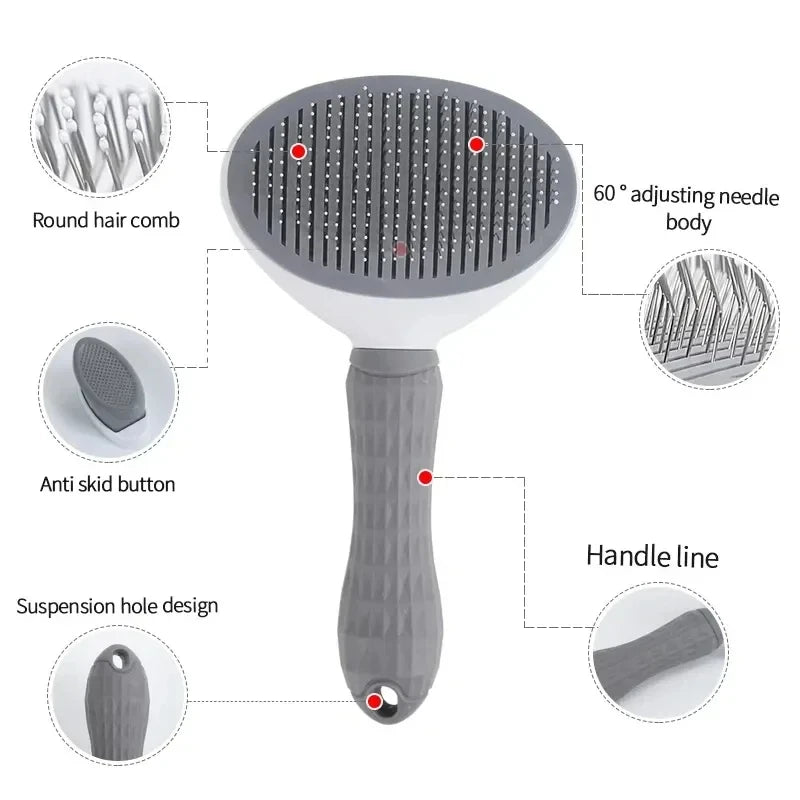 Pet Dog Brush Cat Comb esSelf Cleaning Pet Hair Remover Brush For Dogs Cats Grooming Tools Pets Dematting Comb Dogs Accessori